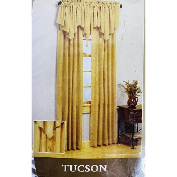 Mainstays Curtain Panel Rod Pocket Style: Tucson 40"w x 84"l Gold 100% Poly - Picture 1 of 4